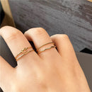 14K Gold Filled Wave Ring Chevron Knuckle Ring Minimalism Gold Jewelry Anillos Mujer Bague Femme Boho Aneis Ring For Women
