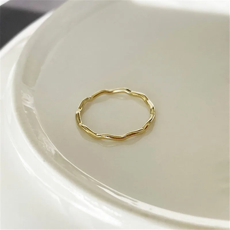 14K Gold Filled Wave Ring Chevron Knuckle Ring Minimalism Gold Jewelry Anillos Mujer Bague Femme Boho Aneis Ring For Women