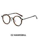 Fashion Men Computer Punk Grey Black Alloy Retro Circle Lunett Photogray Anti Blue Light 2024 Transition Glasses Photochromic