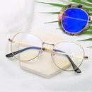 Fashion Men Computer Punk Grey Black Alloy Retro Circle Lunett Photogray Anti Blue Light 2024 Transition Glasses Photochromic