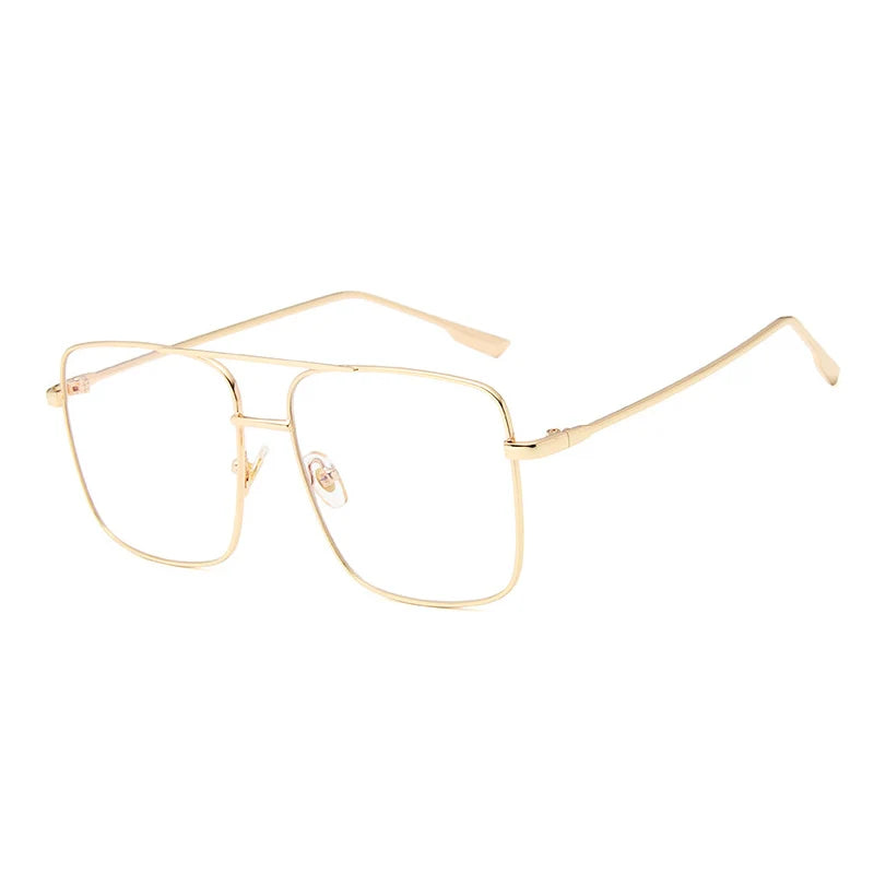 OEC CPO Vintage Square Sunglasses Women Men Brand Deasigner Metal Eyewear Men Brown Grey Sexy Oculos UV400  O138