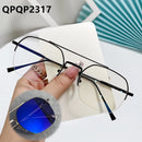Fashion Men Computer Punk Grey Black Alloy Retro Circle Lunett Photogray Anti Blue Light 2024 Transition Glasses Photochromic