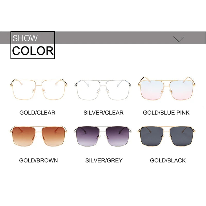 OEC CPO Vintage Square Sunglasses Women Men Brand Deasigner Metal Eyewear Men Brown Grey Sexy Oculos UV400  O138