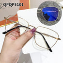 Fashion Men Computer Punk Grey Black Alloy Retro Circle Lunett Photogray Anti Blue Light 2024 Transition Glasses Photochromic