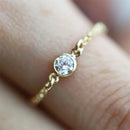 14K Gold Filled Zircon Rings Handmade Chain Rings Minimalism Rings Jewelry Bague Femme Anillos Joyas Aneis Boho Rings for Women