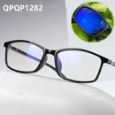 Fashion Men Computer Punk Grey Black Alloy Retro Circle Lunett Photogray Anti Blue Light 2024 Transition Glasses Photochromic