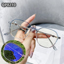 Fashion Men Computer Punk Grey Black Alloy Retro Circle Lunett Photogray Anti Blue Light 2024 Transition Glasses Photochromic