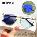 Fashion Men Computer Punk Grey Black Alloy Retro Circle Lunett Photogray Anti Blue Light 2024 Transition Glasses Photochromic