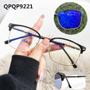 Fashion Men Computer Punk Grey Black Alloy Retro Circle Lunett Photogray Anti Blue Light 2024 Transition Glasses Photochromic