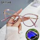 Fashion Men Computer Punk Grey Black Alloy Retro Circle Lunett Photogray Anti Blue Light 2024 Transition Glasses Photochromic