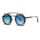 OEC CPO Steampunk Round Sunglasses Women Men 2023 Metal Mesh Personality Sun Glasses Female Eyewear Goggle UV400 Shades Oculos