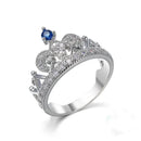 Exquisite Female Rings 925 Sterling Silver Princess Crown Shaped Zircon Rings for Women Ladies'Gifts Aneis De Ouro Jewelry