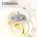 Exquisite Female Rings 925 Sterling Silver Princess Crown Shaped Zircon Rings for Women Ladies'Gifts Aneis De Ouro Jewelry